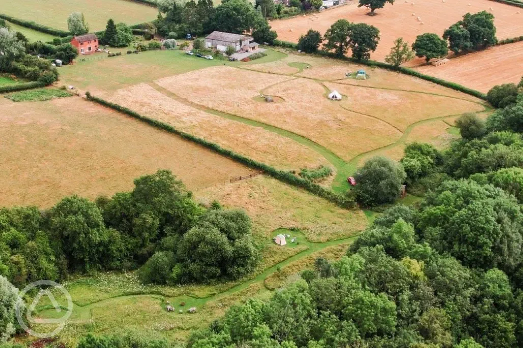 Aerial of the campsite