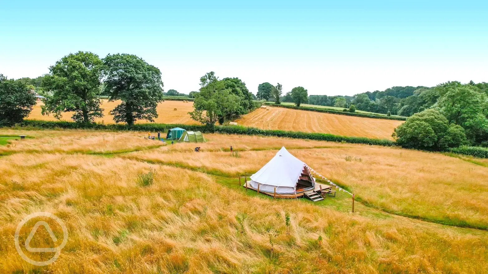 Bell tent and camping pitch