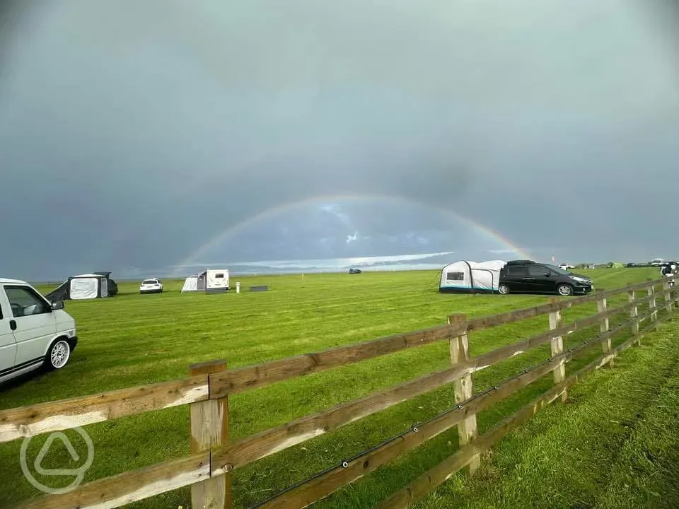 Rainbow over site