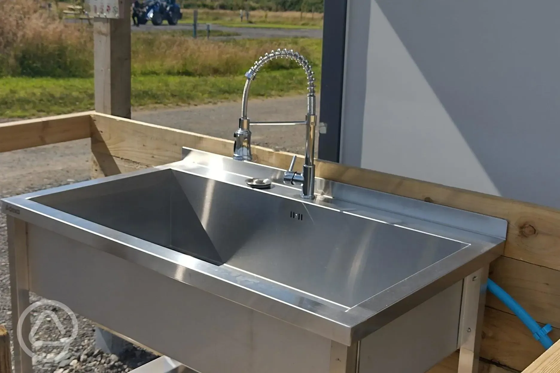Washing up area by the Muster point