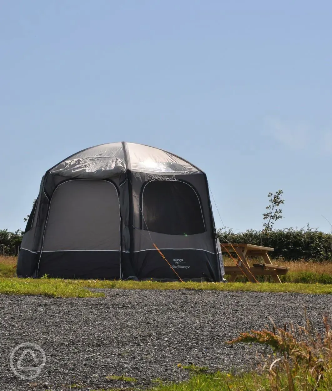 Grass tent pitches