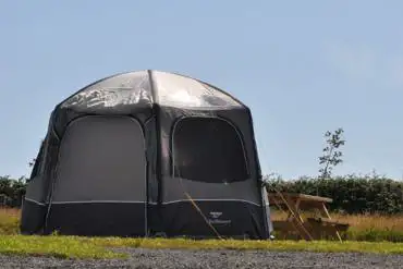 Grass tent pitches