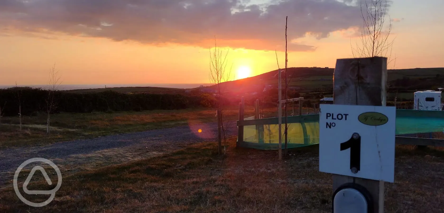 Sunset at the site