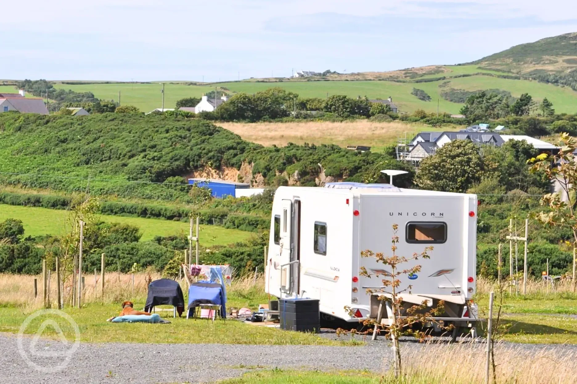 Optional electric hardstanding touring pitches