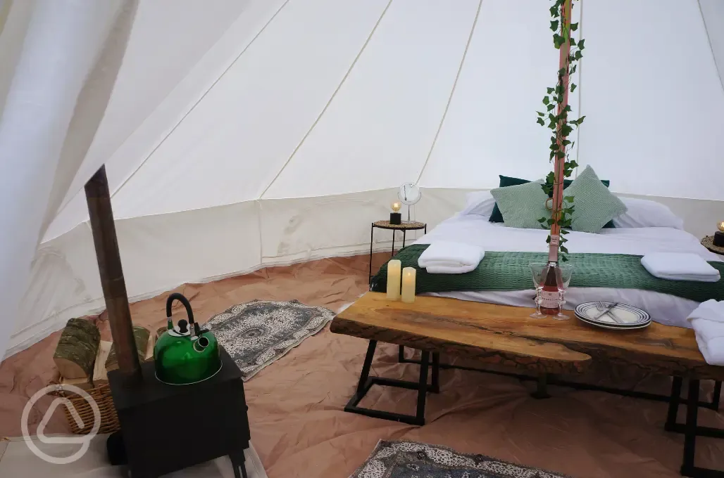 Bell tent interior