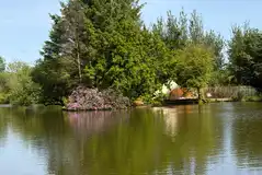 Bell tent across the lake Bell tent across the lake