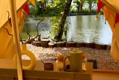 Views from luxury furnished lakeside bell tent Views from luxury furnished lakeside bell tent