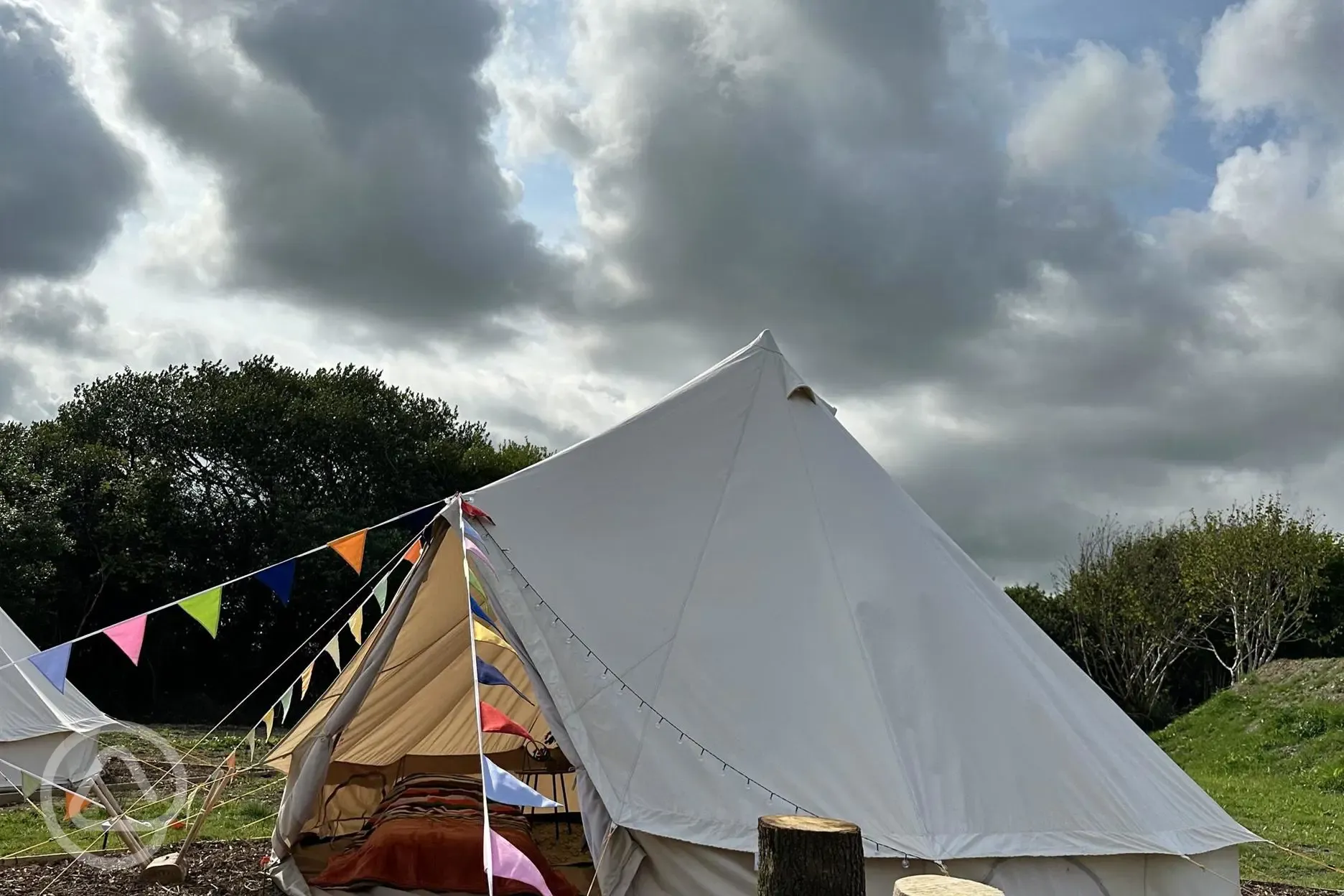 Furnished bell tent