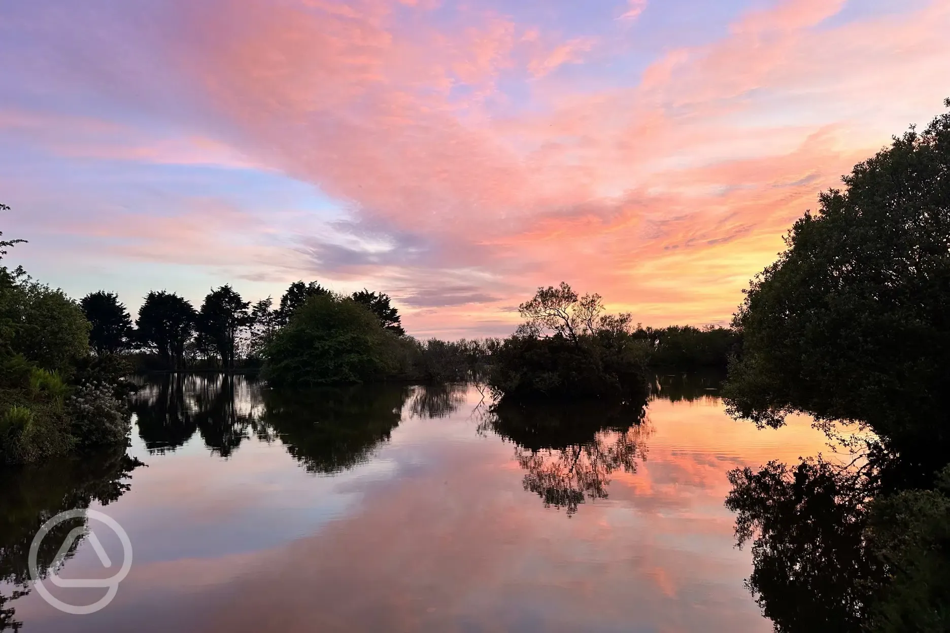 Sunset over the lake