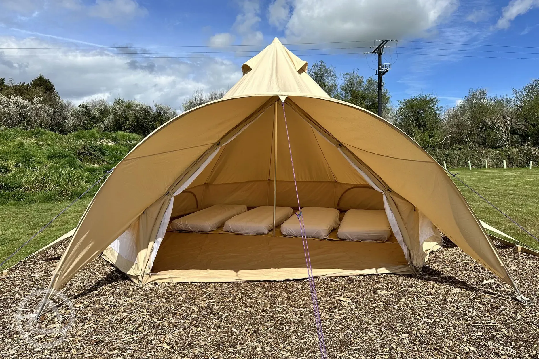 Unfurnished bell tent