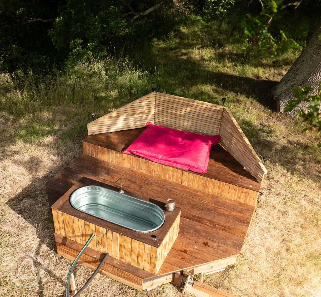 Private hot tub