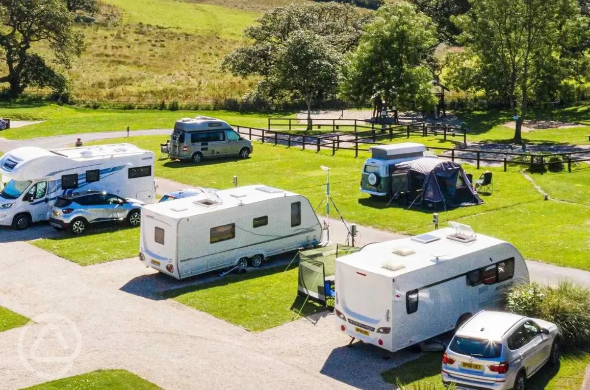 Fully serviced hardstanding pitches