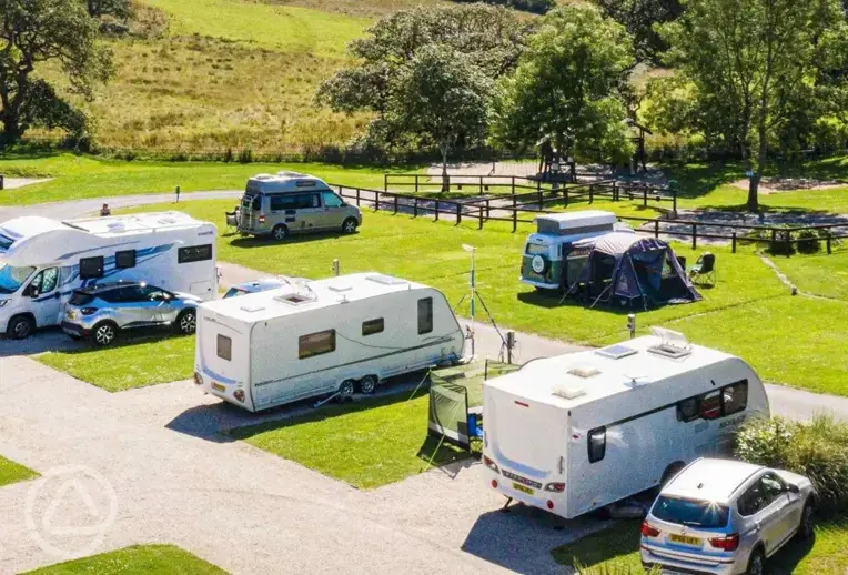 Fully serviced hardstanding pitches