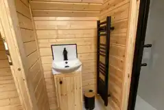 Glamping cabin ensuite bathroom Glamping cabin ensuite bathroom