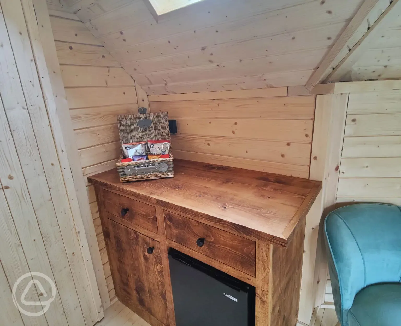 Glamping cabin sideboard