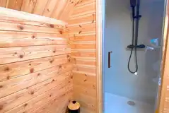 Glamping cabin ensuite bathroom Glamping cabin ensuite bathroom