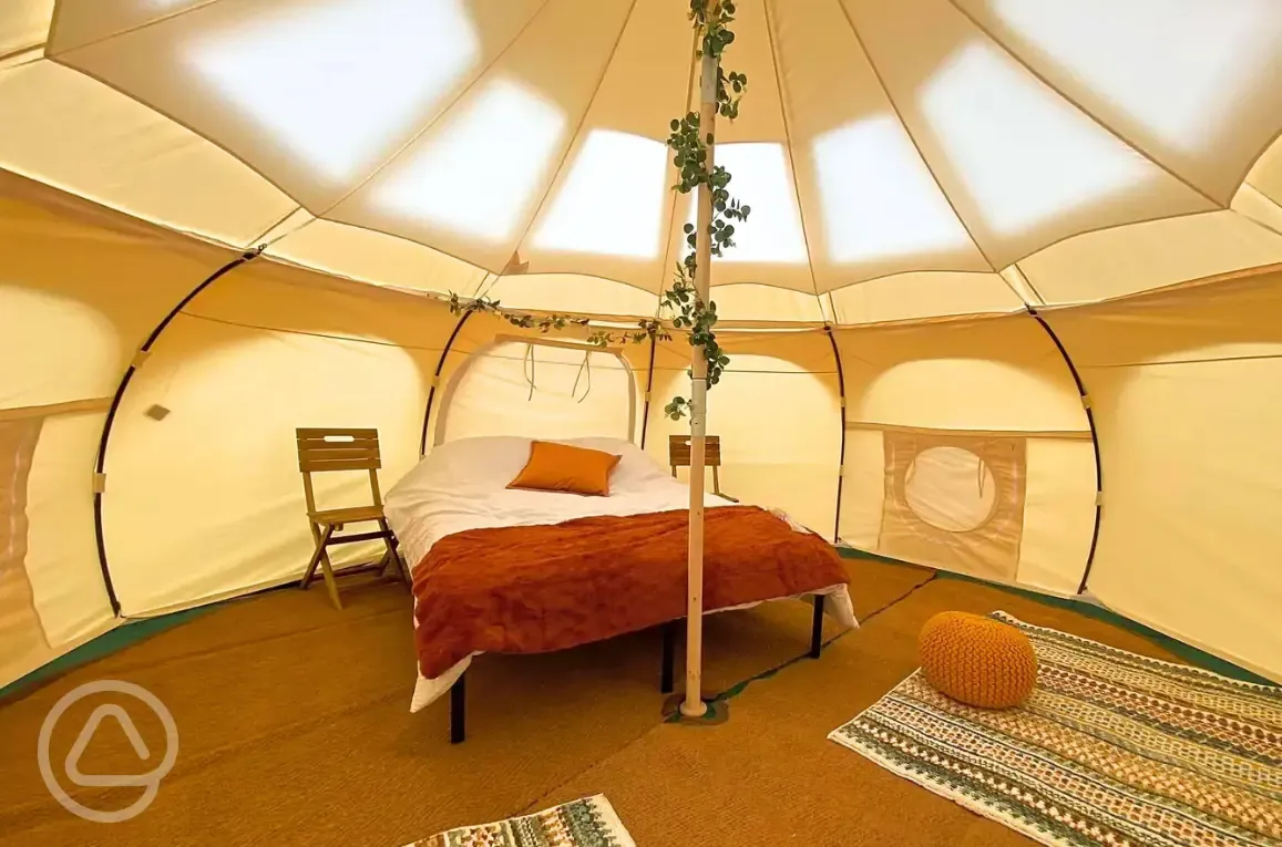 Star bell tent interior