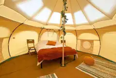 Star bell tent interior Star bell tent interior