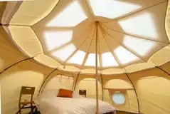 Star bell tent interior Star bell tent interior