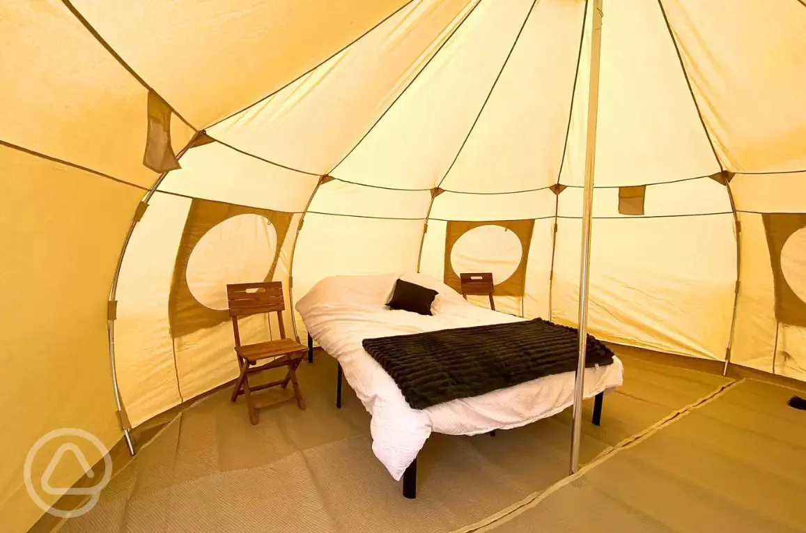 Luna and Nova bell tent interior