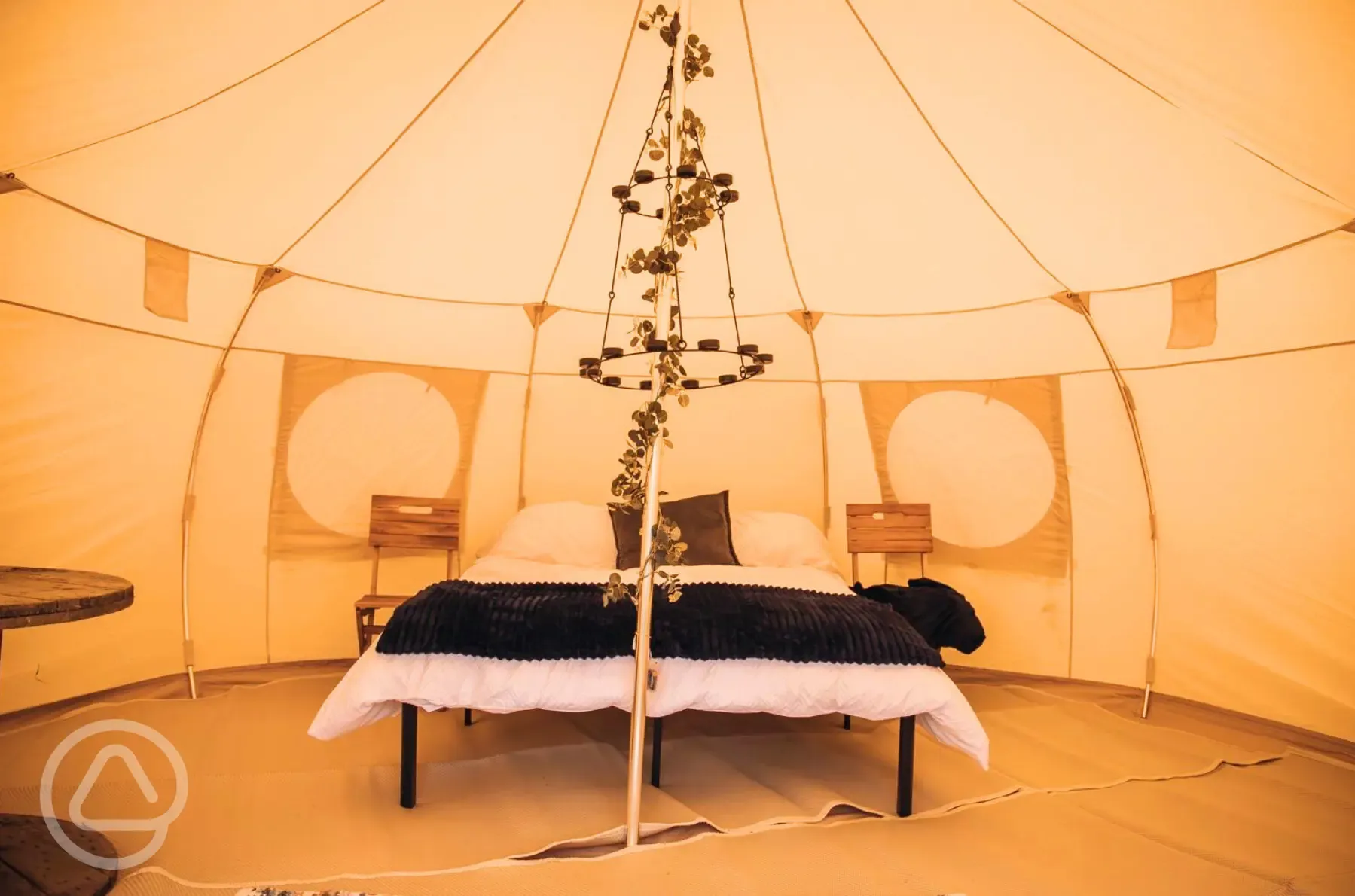 Luna and Nova bell tent interior
