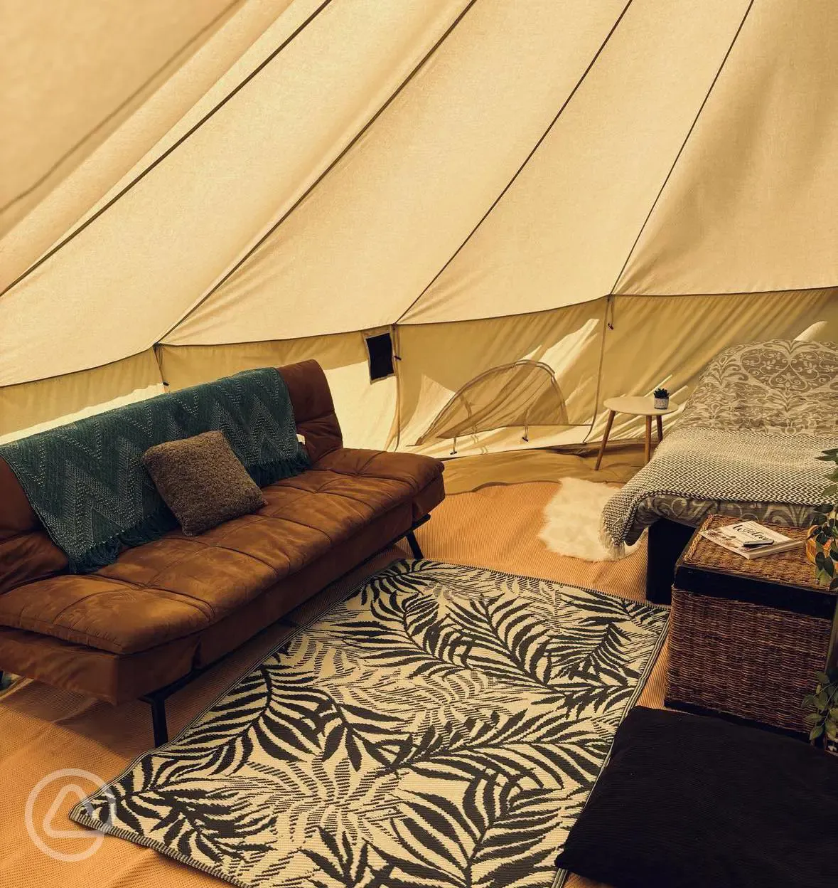 Bell tent interior