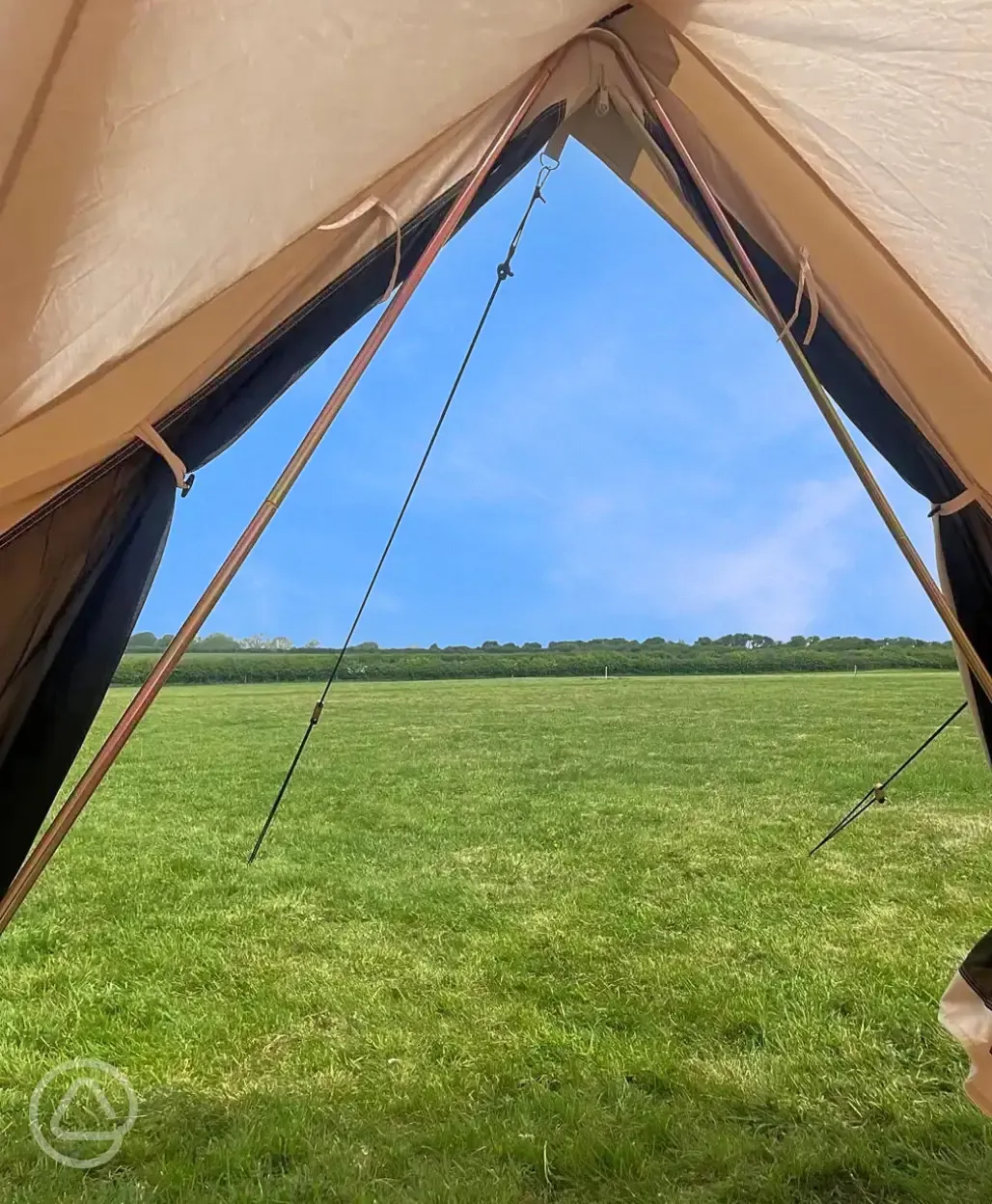 View from inside the bell tent