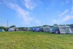 Non electric grass tent pitches