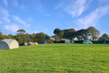 Non electric grass tent pitches at Roskilly's Camping