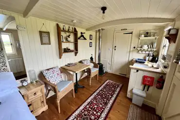 Max and George shepherd's hut interior