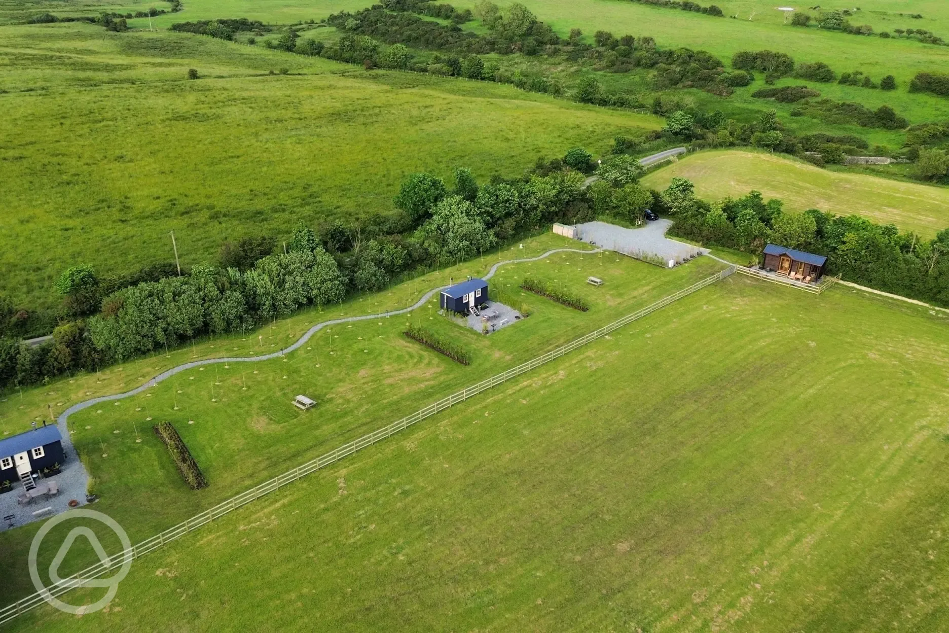 Aerial of the shepherd's huts