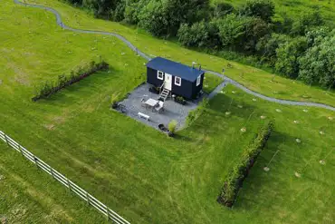 Aerial of Max shepherd's hut