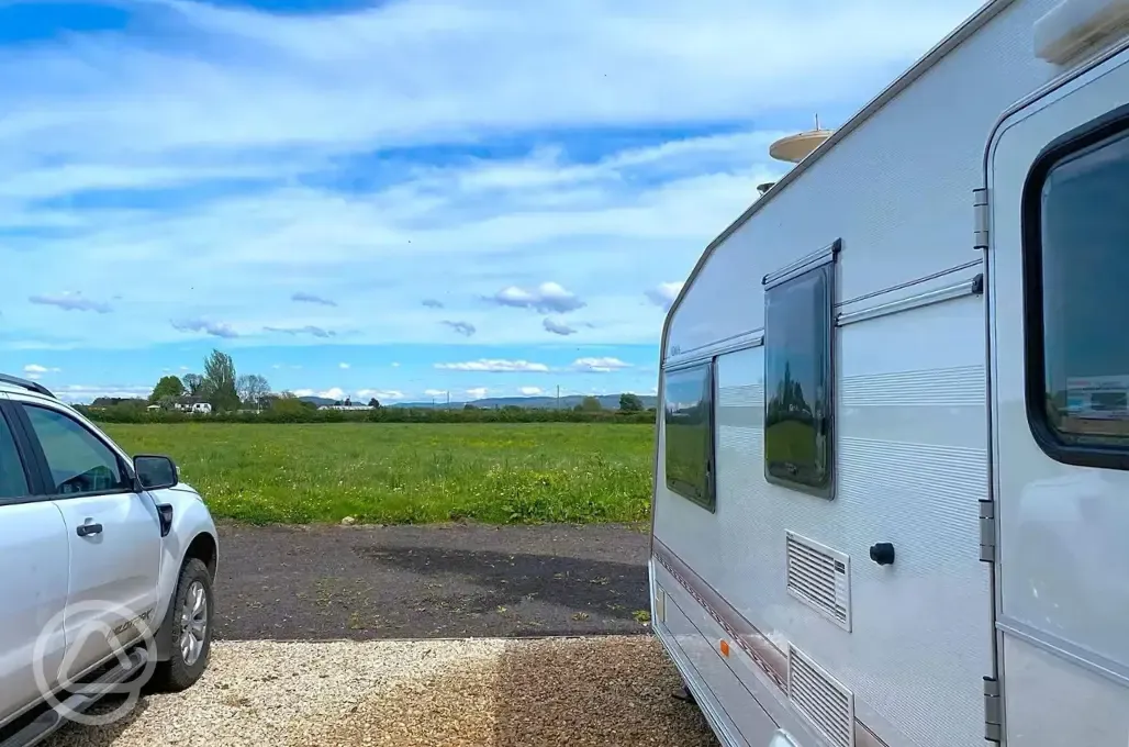 View from the fully serviced electric hardstanding pitches