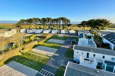 Aerial of St Agnes Holiday Park in Truro
