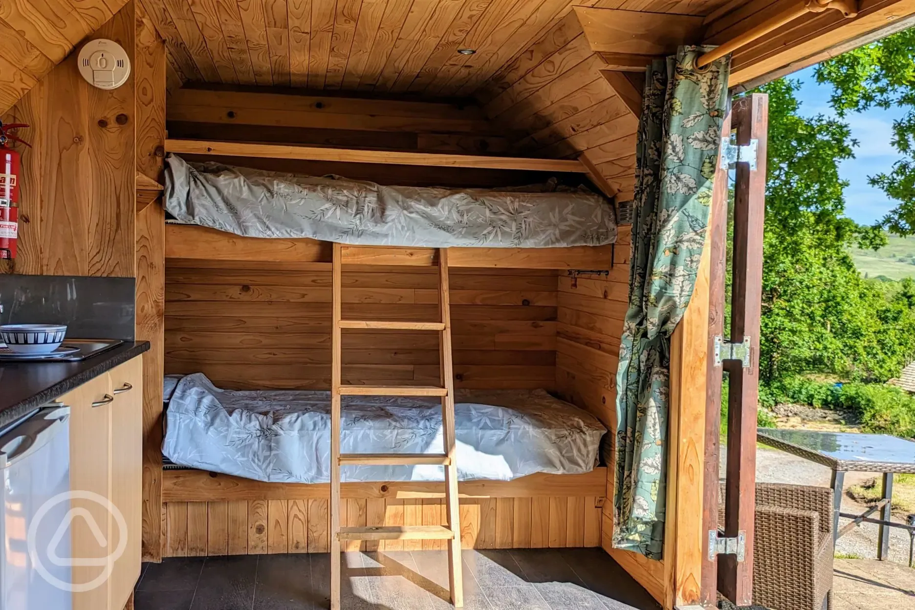 Log cabin interior