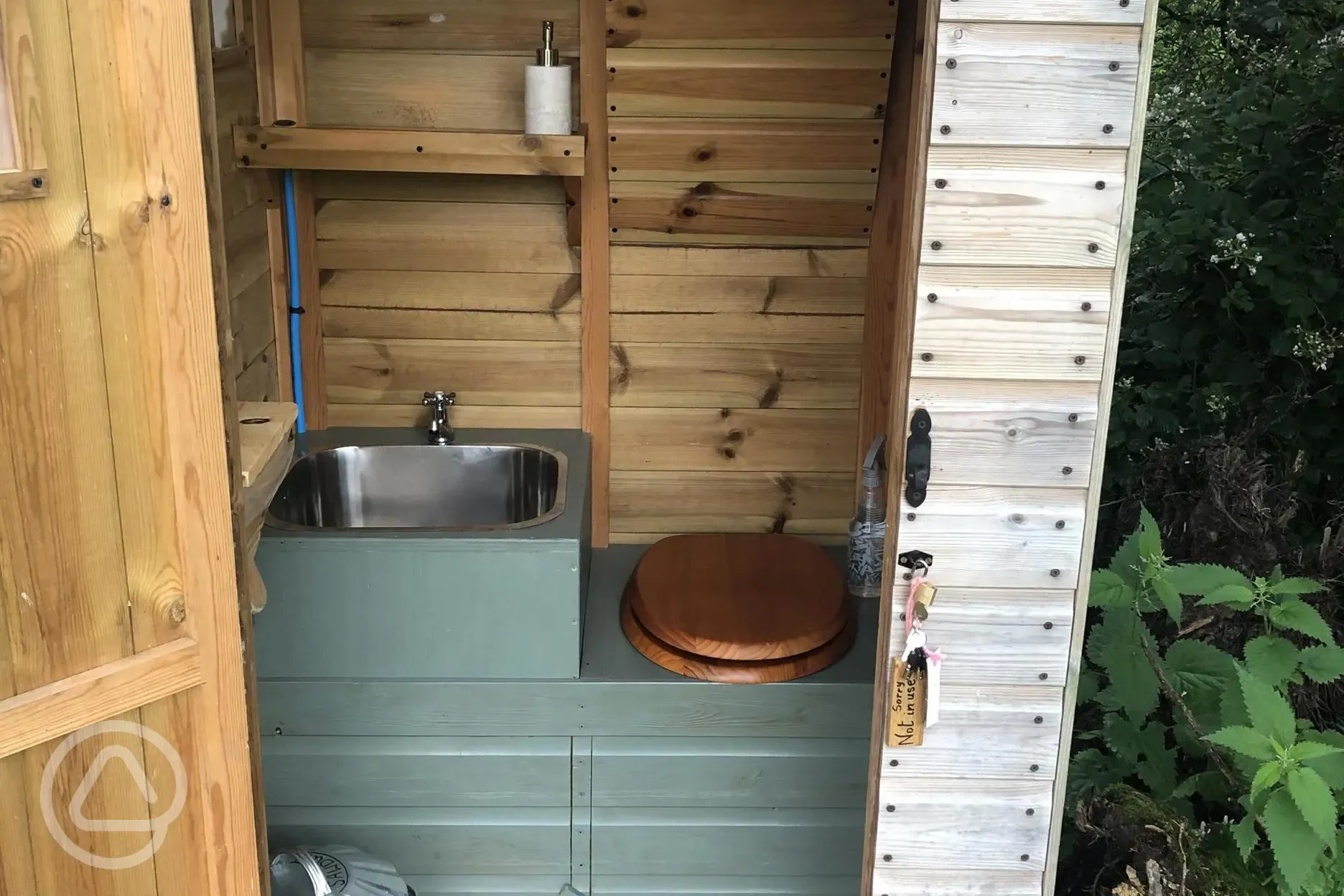 Premium campervan pitch private compost toilet