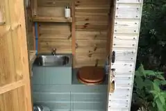Premium campervan pitch private compost toilet Premium campervan pitch private compost toilet