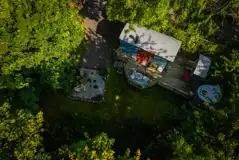 Aerial view of the shepherd's hut