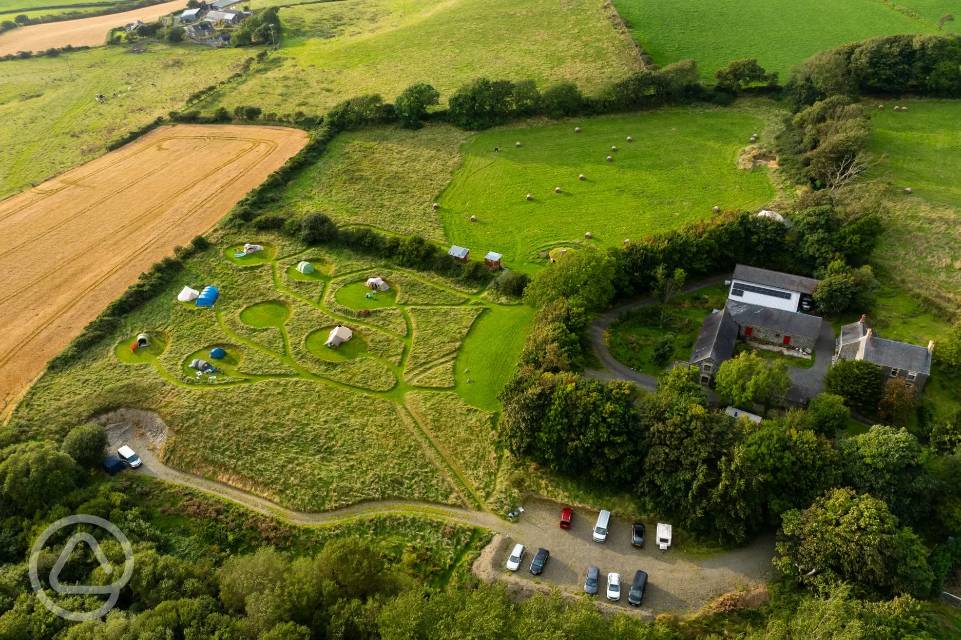 Aerial of the campsite