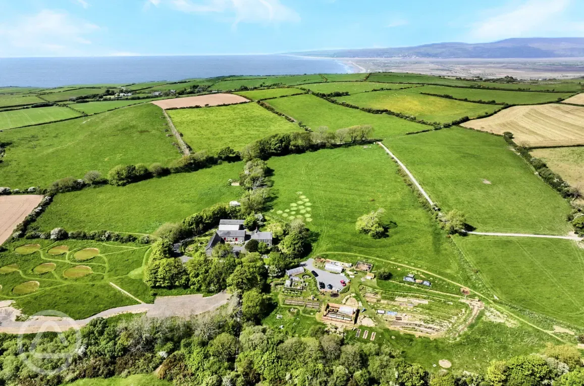 Aerial of the campsite