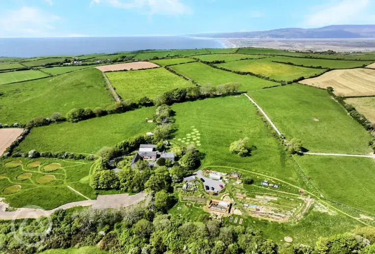 Aerial of the campsite