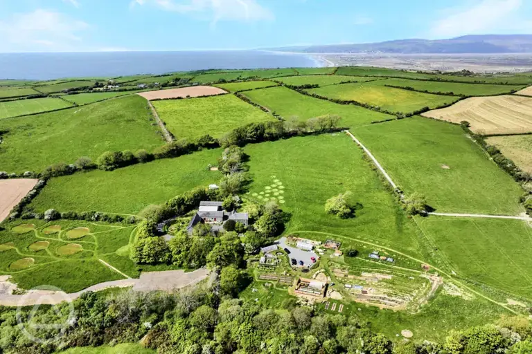 Aerial of the campsite