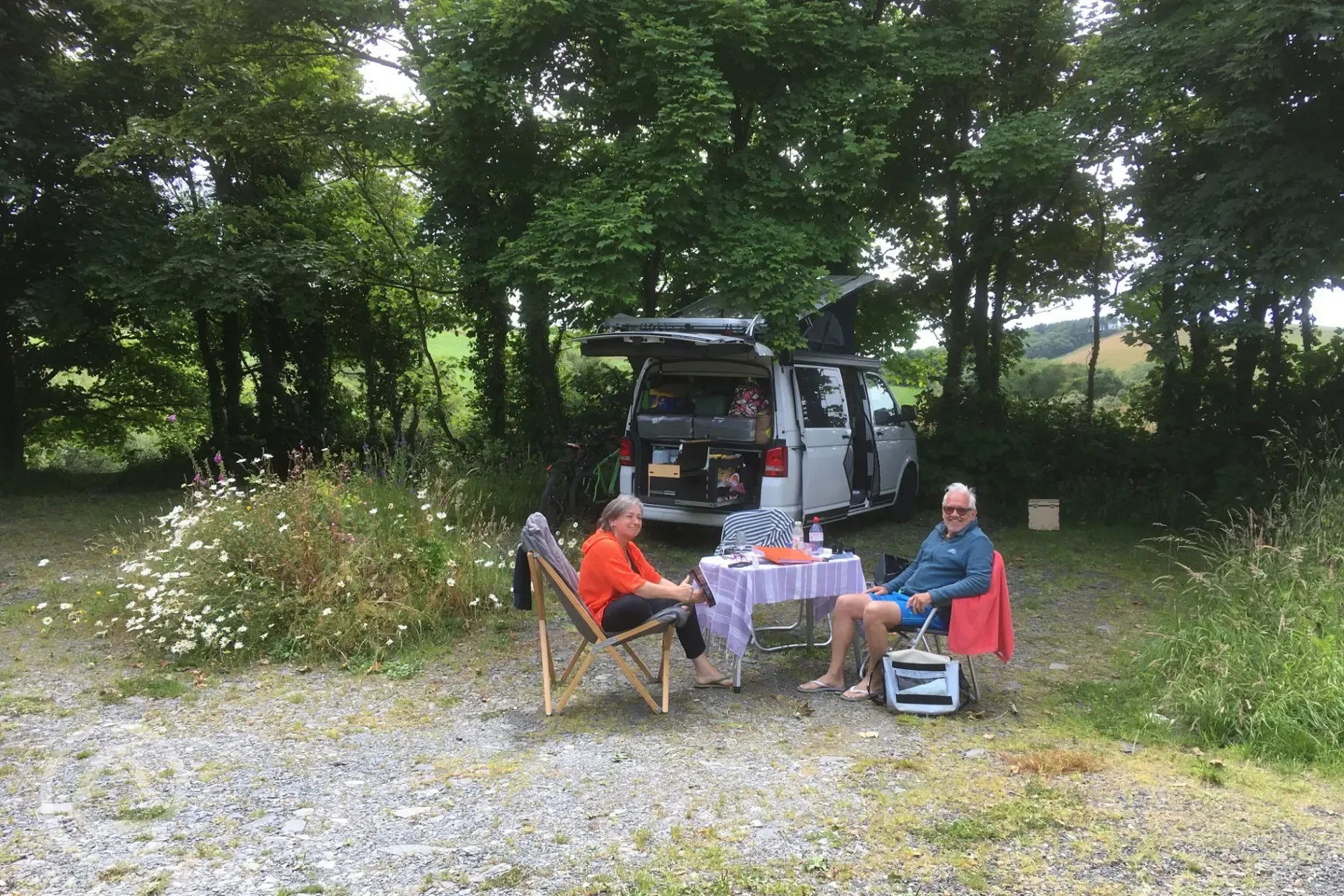 Non electric hardstanding campervan pitches