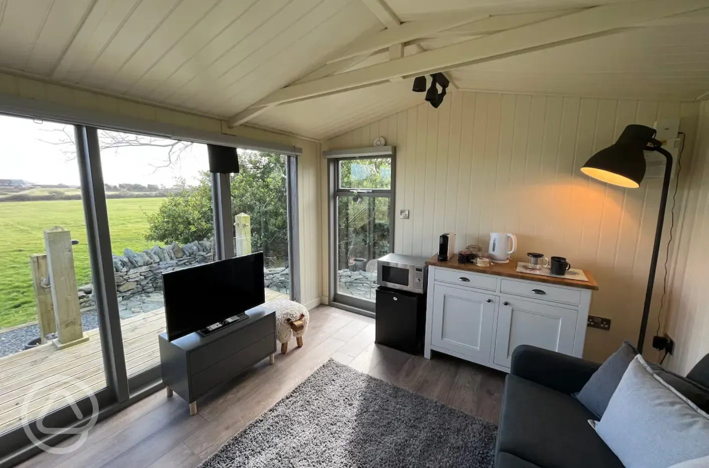 Orchard House glamping cabin interior