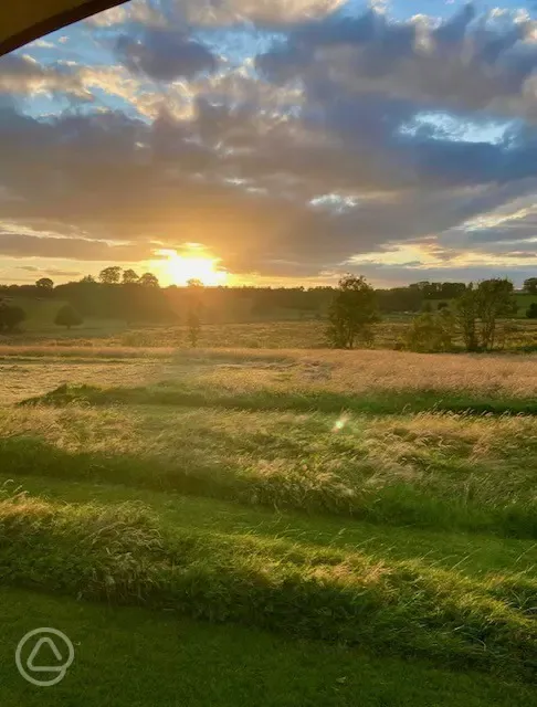 Sunset at site