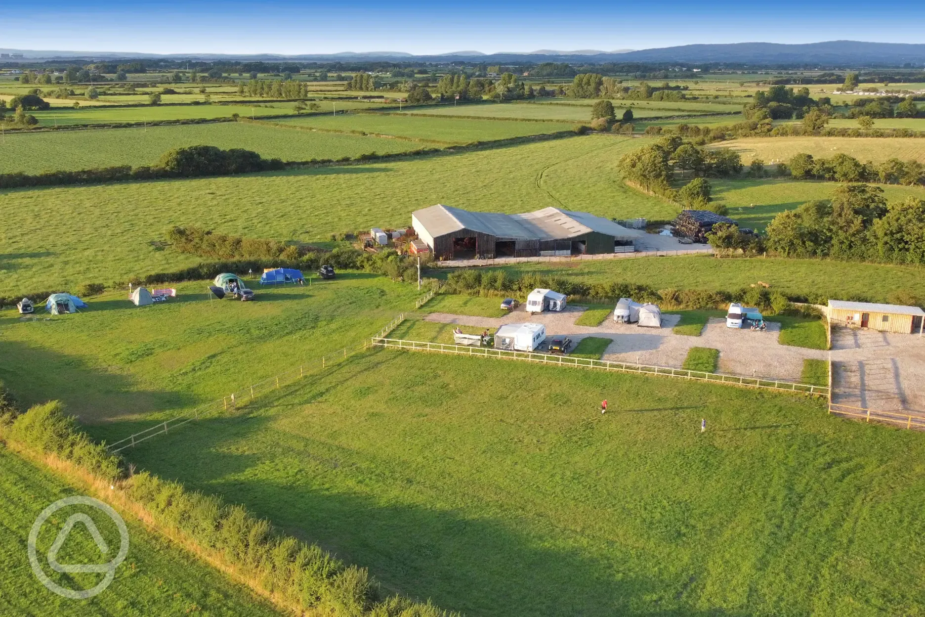 Aerial of the campsite