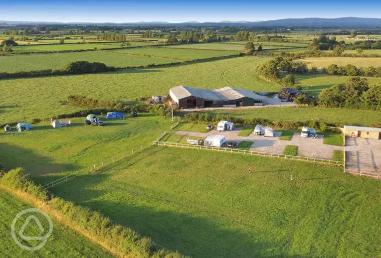 Aerial of Pointer Farm Campsite