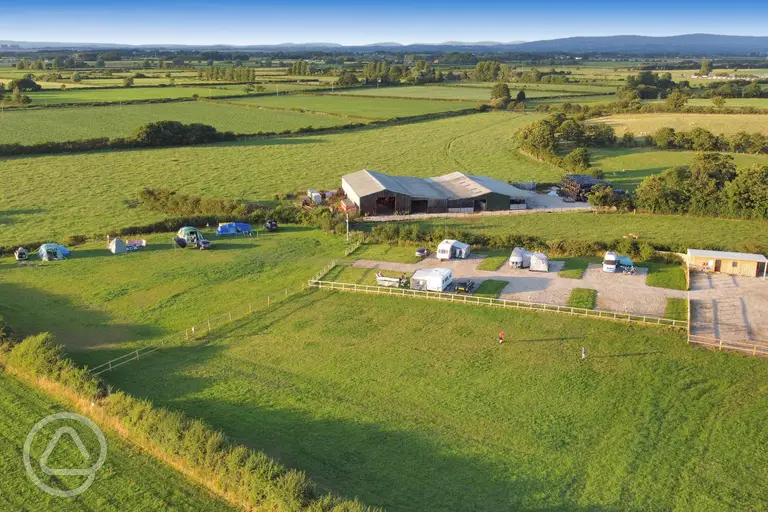 Aerial of Pointer Farm Campsite