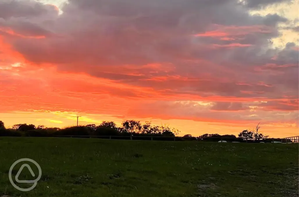 Site at sunset