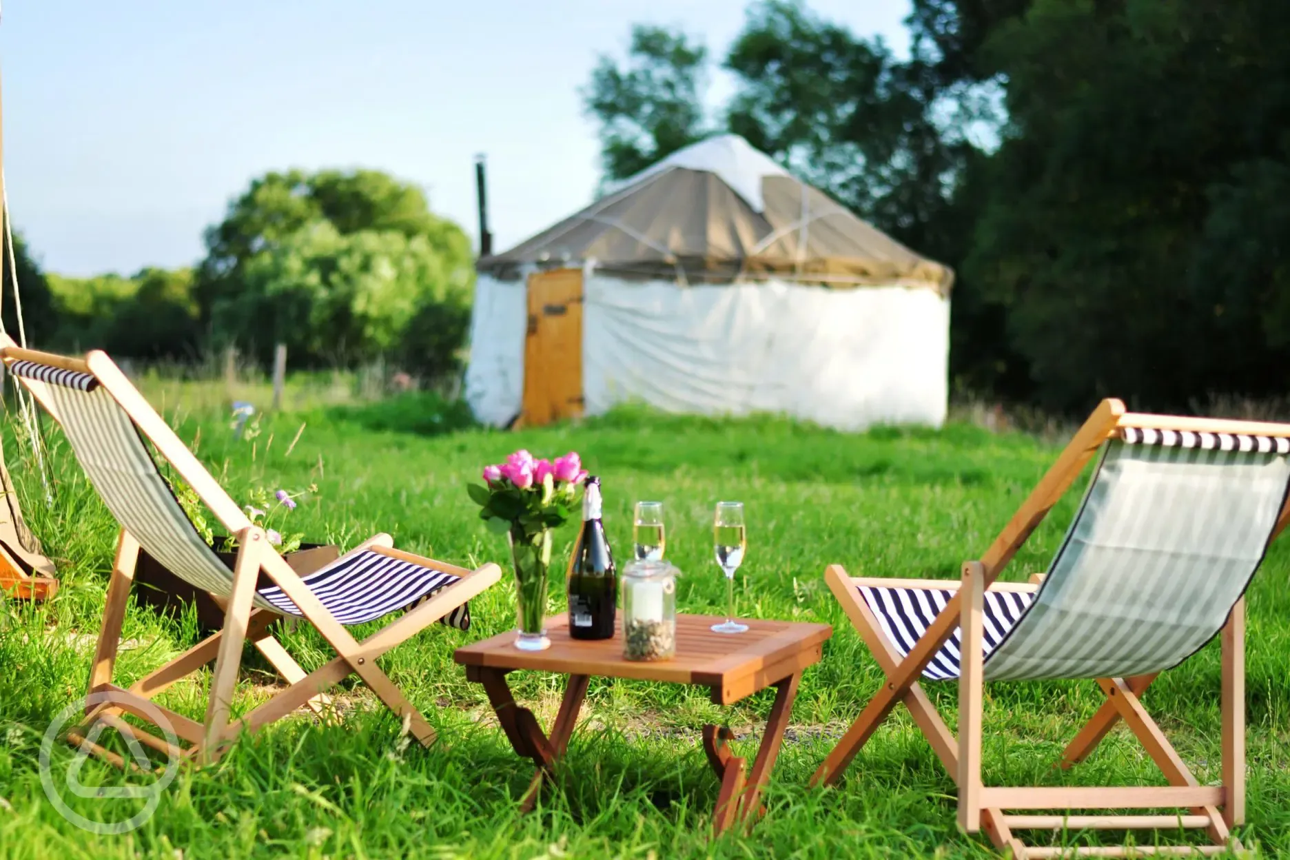 Yurt outdoor seating